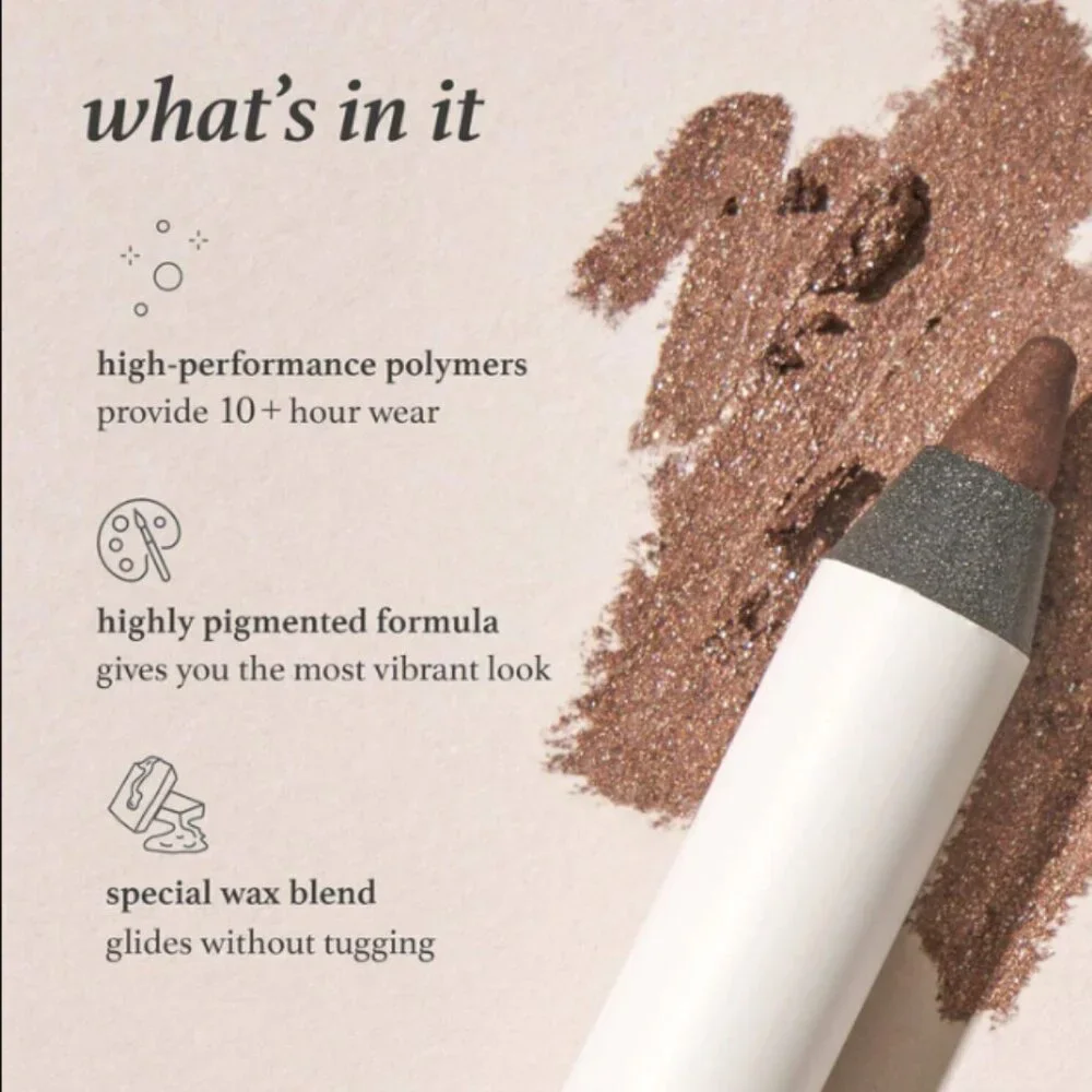 🔥3/$30 NIB Julep When Pencil Met Gel All-Day Eyeliner Silver Shimmer